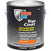 POR-15 Safety Orange Top Coat Paint -128 fl. oz - Direct to Metal Paint | Sheds Moisture & UV Light | Long-term Sheen…