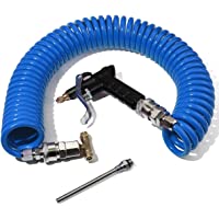Boeray Heavy Duty Truck Air Duster Blow Gun Cleaning with 9 Meter Long Coil and 2 interchangeable nozzle tips- Blue Air…