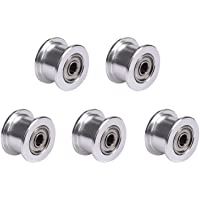 WINSINN GT2 Idler Pulley 16 Toothless 3mm Bore 6mm Width Timing Pulley Wheel Aluminum for 3D Printer (Pack of 5Pcs)