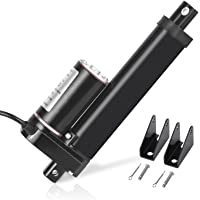 ECO LLC 1000N High Speed 14mm/s Black Actuator Motor 4 Inch 4" Stroke Linear Actuator DC12V with Mounting Brackets (Not…