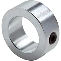 Climax Metal C-100 Shaft Collar, Zinc Plated Steel, Set Screw Style, One Piece, 1" Bore, 1-1/2" OD, 5/8" Wide, With 5/16…