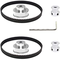 Befenybay 2Kit 2GT Synchronous Wheel 20&36 Teeth 5mm Bore Aluminum Timing Pulley with 2pcs Length 200mm Width 6mm Belt…