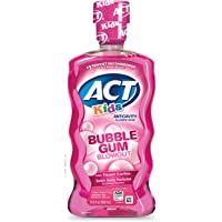 ACT Kids Anticavity Fluoride Rinse Bubble Gum Blowout 16.9 fl. oz. Accurate Dosing Cup, Alcohol Free