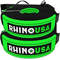 Rhino USA Recovery Tow Strap Lab Tested 31,518lb Break Strength, Premium Draw String Bag Included, Triple Reinforced…