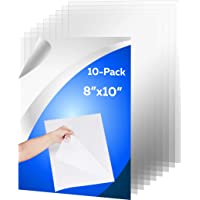 10 Pack of 8x10” PET Sheet/Plexiglass Panels 0.03” Thick; Use for Crafting Projects, Picture Frames, Cricut Cutting and…