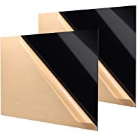 Zuvas Black Plexiglass Sheet 11.8” x 15.75” x 1/8” 2 Pack Black Cast Acrylic Sheet, DIY Materials for Home Decor…