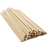 Perfect Stix - WED120-60 Count Wooden Lollipops, Cake Dowel Rod, and Craft Dowels. 1/4" Diameter x 12" Length (Pack of…