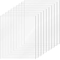 10 Pack 5x7" PET Sheet, IVARSOYA 0.04" Clear Acrylic Sheet-Quality Shatterproof for Picture Frames, Craft Projects…