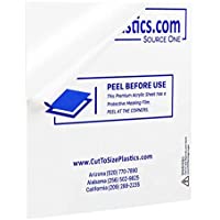 SOURCEONE.ORG Premium 1/4 Clear Acrylic PlexiGlass Sheet (6" X 6")