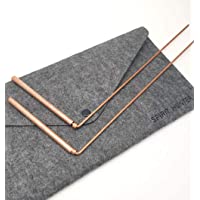 Spirit Hunter 99.9% Copper Dowsing Rod- 2PCS Divining Rods with Bag - Detect Gold, Water, Ghost Hunting etc.