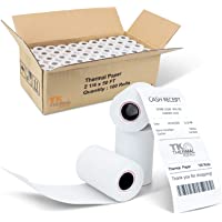 Thermal King, 2 1/4" x 50' Thermal Paper Compatable with Ingenico Iwl255 Flex, 100 Rolls (50 rolls/Case x 2)
