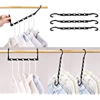 HOUSE DAY Black Magic Hangers Space Saving Clothes Hangers Closet Organizers and Storage, Pack of 8 Multifunctional…