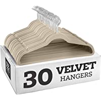 ZOBER Non-Slip Velvet Hangers, Suit Hangers Ultra Thin Space Saving 360 Degree Swivel Hook Strong and Durable Clothes…