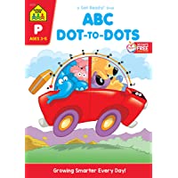 School Zone - ABC Dot-to-Dots Workbook - 32 Pages, Ages 3 to 5, Preschool, Kindergarten, Connect the Dots, Alphabet…