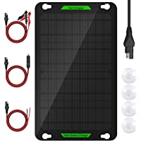 10W 12V Solar Car Battery Charger Pro, Portable Solar Panel Trickle Charger & Maintainer Built-in MPPT Charge Controller…