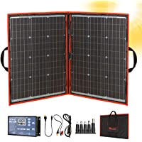 DOKIO 110w 18v Portable Foldable Solar Panel Kit (21x28inch, 5.9lb) Solar Charger With Controller 2 Usb Output To Charge…