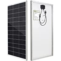 HQST 100 Watt 12V Monocrystalline Solar Panel with Solar Connectors, High Efficiency Module PV Power for Battery…