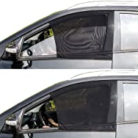 Front Car Window Sun Shade - 2 Pack Breathable Mesh Car Side Window Shade Sunshade UV Protection for Driver Family Pet…