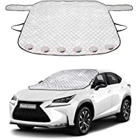 Car Windshield Snow Cover, Winter Windshield Cover for Ice Frost with Magnetic Edge, Protect in All Weather Fit Most…