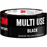 3M Multi-Use Colored Duct Tape, Black, 1.88 Inches by 20 yards, 3920-BK, 1 Roll
