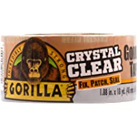 Gorilla Crystal Clear Repair Duct Tape, 1.88” x 18 yd, Clear, (Pack of 1)