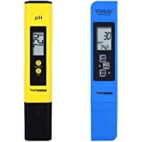 VIVOSUN pH and TDS Meter Combo, 0.05ph High Accuracy Pen Type pH Meter ± 2% Readout Accuracy 3-in-1 TDS EC Temperature…
