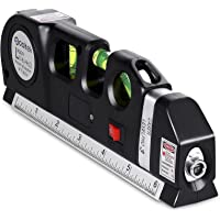 Qooltek Multipurpose Laser Level Laser Line 8 feet Measure Tape Ruler Adjusted Standard and Metric Rulers for hanging…