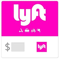 Lyft Gift Card - E-mail Delivery — rideshare, bikes, scooters, shared rides, Lyft XL, Lyft Lux, Lux Black, Lux Black XL.
