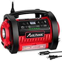 Avid Power Tire Inflator Air Compressor, 12V DC / 110V AC Dual Power Tire Pump with Inflation and Deflation Modes, Dual…