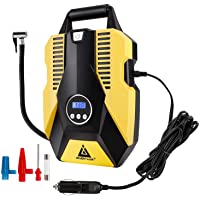 Digital Auto Tire Inflator, 12V DC Portable Air Compressor Pump for Car Tires, 150 PSI Auto Shut Off with Emergency LED…