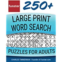 Funster 250+ Large Print Word Search Puzzles for Adults: Word Search Book for Adults Large Print with a Huge Supply of…
