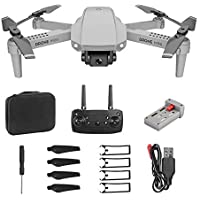 ZHUSI Quadcopter Drone with Camera Live Video, E88 WiFi FPV Quadcopter with 1080P HD Camera Foldable Drone - One Key…