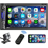 Double Din Car Stereo Receiver: 7 Inch HD Touchscreen Car Audio with Bluetooth – LCD Capacitive Monitor | Mirrorlink…