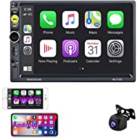 Henstar 7 Inch Double Din Car Stereo Compatible with Apple Carplay,2021 New 7 Inch Touchscreen Radio, Bluetooth FM…
