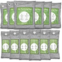 12 Pack Bamboo Charcoal Air Purifying Bag, Activated Charcoal Bags Odor Absorber, Moisture Absorber, Natural Car Air…