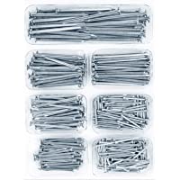 400pcs Hardware Nails Assortment Kit, Picture Hanging Nails, Galvanized Nails, Small Nails for Hanging Pictures, 7 Size…