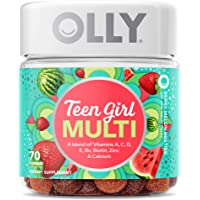 OLLY Teen Girl Multi Gummy, Healthy Skin and Immune Support, 15 Essential Vitamins, Biotin, Zinc, Calcium, Chewable…