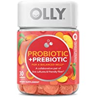 OLLY Probiotic + Prebiotic Gummy, Digestive Support and Gut Health, 500 Million CFUs, Fiber, Adult Chewable Supplement…