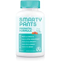 SmartyPants Prenatal Formula Daily Gummy Multivitamin: Vitamin C, D3, & Zinc for Immunity, Gluten Free, Folate, Omega 3…