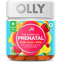 OLLY Prenatal Multivitamin Gummy, Supports Healthy Growth and Brain Development, Folic Acid, Vitamin D, Omega 3 DHA…