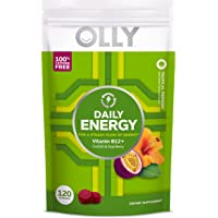 OLLY Daily Energy Gummy, Caffeine Free, Vitamin B12, CoQ10, Goji Berry, Adult Chewable Supplement, Tropical Flavor - 120…