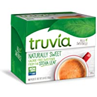 Truvia Natural Stevia Sweetener Packets, (Net Wt. 5.64 oz) (Pack of 12), 80 Count (Pack of 12)