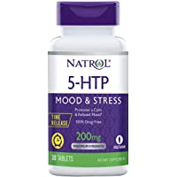 Natrol 5-HTP Time Release Tablets, Promotes a Calm Relaxed Mood, Helps Maintain a Positive Outlook, Enables Production…