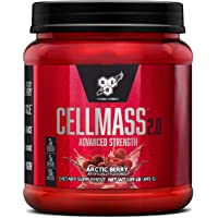 BSN CELLMASS 2.0 Post Workout Recovery with BCAA, Creatine, & Glutamine - Keto Friendly - Arctic Berry, (25 Servings…