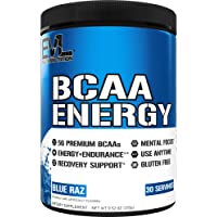 Evlution Nutrition BCAA Anytime Energy Powder - Pre Workout Powder with BCAAs Amino Acids, Post Workout Recovery Drink…