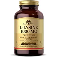 Solgar L-Lysine 1000 mg, 100 Tablets - Enhanced Absorption and Assimilation - Promotes Integrity of Skin and Lips…