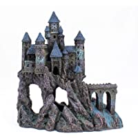 Penn-Plax Castle Aquarium Decoration Hand Painted with Realistic Details Over 14.5 Inches High Part A