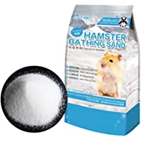 Hamster Bathing Sand,Gerbil Powder Grooming Sand for Tiny Friends Farm Chinchilla Dust Bath Potty Litter Sand (2LB…
