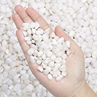 2.7 lb Natural Polished Decorative White Pebbles - Small Stones 3/8" Gravel Size,River Rocks Pebbles for Plants, Home…