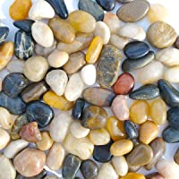 SACKORANGE 2 LB Aquarium Gravel River Rock - Natural Polished Decorative Gravel, Small Decorative Pebbles, Mixed Color…